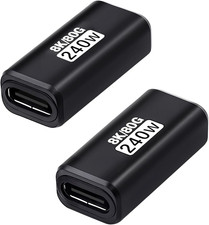 80Gbps USB C Female to Female Adapter 2Pack, | 8K 240W Only for Usb4/Thunderbolt picture
