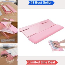 Acrylic Keyboard Riser Stand Wrist Rest Memory Foam Non Slip Ergonomic Desk picture