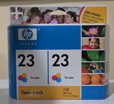NEW Genuine OEM HP Invent 23 Tri-color Twin-pack includes 2 HP Inkjet Cartridges picture