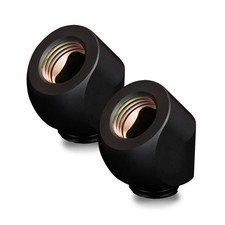 Thermal Grizzly DeltaMate 45 Degree Rotary Fitting, Black, 2-pack picture