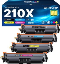 4-Pack W2100X High Yield Toner for HP 210X LaserJet Color Pro 4201 MFP 4301fdw picture