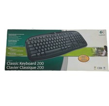 Logitech Classic 200 Wired Keyboard USB Quiet Soft Touch PC/MAC Open Box picture