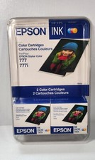 2 Pack Genuine T018 Colors Ink Cartridges Stylus 777 & 777i Printers picture