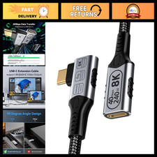 2FT Right Angle USB-C Extension Cable - 40Gbps Data Transfer, 8K/4K@60Hz, 240W F picture
