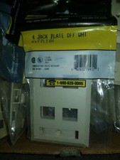 New HUBBELL FPL14H 4 port off white - 20 plates picture