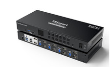 TESmart (PKS0402A20) 4 Port KVM Switch Dual Monitor DisplayPort WITH Cables picture