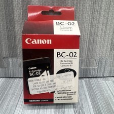 Genuine Canon BC-02 Black BJ Bubble Jet Ink Cartridge OEM New Sealed Made Japan picture