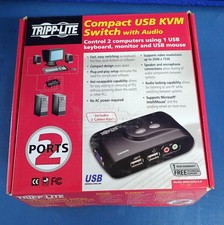TRIPP-LITE CB8964 2-Port Compact USB KVM w/ Audio | B004-VUA2-K-R | New NOB picture