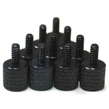 10 x Black Aluminum 6-32 Thread Thumbscrews -  Computer PC Case / PCI Slot / PSU picture