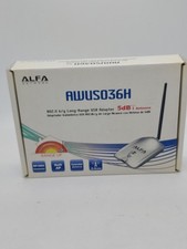 New Alfa Network AWUS036H 802.11 b/g Long Range USB Wireless Adapter 5dB Antenna picture