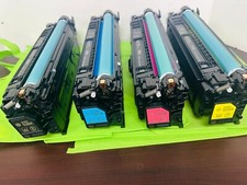 Genuine hp 508a set (CF60a; CF361a; CF362a & CF363a)1-2 TEST PAGE COUNT. 100% picture