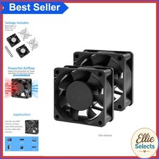 60mm 12V DC Cooling Fan 2-Pack 5600RPM 22.1CFM 2-Pin High Speed Mini Heatsink picture