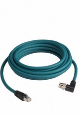 DRRI M12 X-Coded 8-Pin Right Angle to RJ45 Cat7e Ethernet Cable 5M Cognex picture
