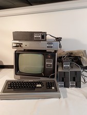 🔥Rare Radio Shack TRS-80 Computer + 2 Disk, Expansion Bundle Powers On CLEAN  picture