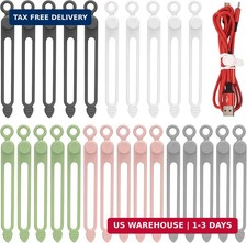 25 Silicone Cable Connectors, Reusable Cable Organizers, for Securing Headphone picture