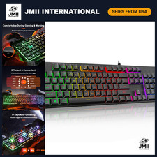 Rainbow LED Gaming Keyboard - 104 Keys Wired Mechanical, Backlit, Anti-Ghosting, picture