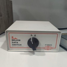 Belkin Data Switch F1B024 Vintage A/B DB25 Manual Parallel Serial Switch Box picture