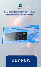 Seal Shield SSKSV207 Silver Seal Medical Washable Keyboard  picture