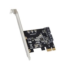 IO Crest 2 Port SATA III PCIe 3.0 Card JMicron JMB582 6Gbps Hot Swap Support picture
