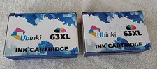 NEW - Ubinki 63XL Ink Cartridge Black/Color Combo Pack Replacement for HP63XL picture