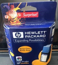 HP 49 Large Tri-Color Ink Cartridge 51649A Genuine Factory Sealed New In Box Exp picture