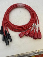 Lot of 5 Panduit Dual Locking Power Cord, IEC C20 to C15, 8ft, Red - LPCE03/N picture