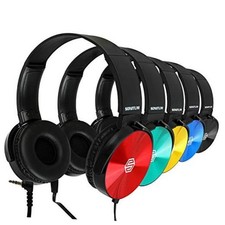 Sonitum Classroom Headphones-Bulk 25-Pack, Student On Ear Comfy 25-Pack Colored picture