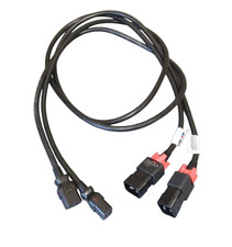 2 x Zonit zLock-zC20-12-aC19-2m IEC Dual Locking Cable 2M Black C20 To C19 picture