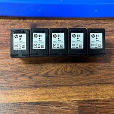 Lot Of 5 Virgin EMPTY Original HP 61 Black Ink Cartridges  picture