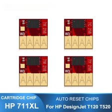 4PC HP 711 711XL Auto Reset Chip Cartridge Chip For HP DesignJet T120 T520 picture