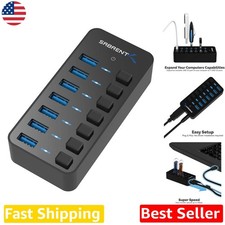 7-Port USB 3.0 Hub, Individual Switches, LED Indicators, Fast 5Gbps picture