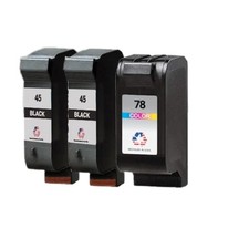 Compatible Ink Cartridge For HP 45 2Black and 78 Color-USA picture