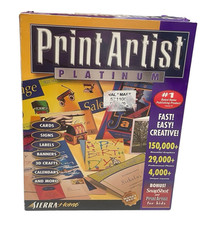 1998 Print Artist Platinum PC CD-ROM Software Sierra Home 150,000+ Graphics Comp picture