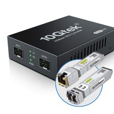 10GbE SFP+ Media Converter, Fiber to 10G Copper UTP Ethernet Media Converter, wi picture