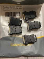 5-pack SATA 15 Pin Male to LP4 Power Adapter in Black picture