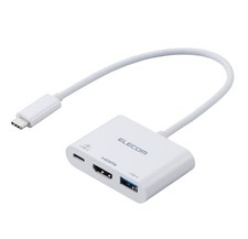 ELECOM USB-C Hub Docking Station 3-in-1 PD100W USB-A 7.5W Power Supply picture