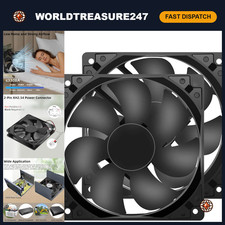 12V DC 120mm Cooling Fan 2-Pack, 1600RPM, 2-Wire, Quiet & Efficient Airflow picture