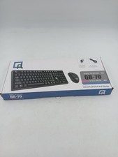 Qrio QR-70 Wired Keyboard Mouse USB Combo Black Quiet Keys New Open Box picture