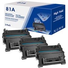 3PK CF281A BK Toner For HP 81A LaserJet Enterprise M604n M604dn M630h M630dn picture