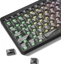 Black Low Profile Keyboard keycaps,Clear Key caps Jelly Set picture
