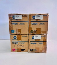 4 Genuine Konica Minolta C452/C552/C652 TN613 CMYK Toners (Bad Boxes) picture
