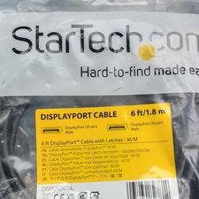 StarTech.com DISPLPORT6L DisplayPort M/M Cable 6 ft Black Latching Connectors picture