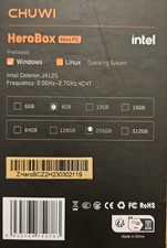 Chuwi Herobox Mini PC Intel Celeron J4125 Cpu 8GB RAM 256GB SSD Windows picture