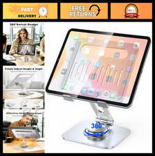 360° Rotating Aluminum Tablet Stand, Adjustable iPad Holder for 4-13