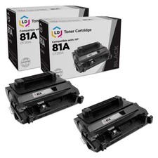 2PK LD Replacement CF281A Compatible With HP 81A Black for M604 M605 M606 M605x picture
