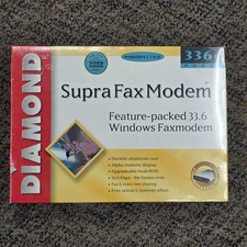 Diamond SupraExpress 336e External Fax Modem 33.6 Windows 95 Vintage Sealed New picture