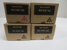 SHARP MX-61NT LOT OF 4 MAGENTA and BLACK MX-61NT-BC MX61NT-MC NEW SEALED picture