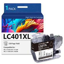 LC401XL High Yield Black Ink Cartridge | Work for MFC-J1010DW MFC-J1012DW picture