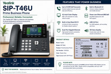 Yealink SIP-T46U Prime Business IP Phone | 16 SIP Accounts | GB PoE | HD Voice picture