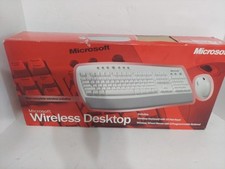 RARE Microsoft Wireless Desktop Keyboard Wheel Mouse R05-00001 X08-25059 PS/2 picture